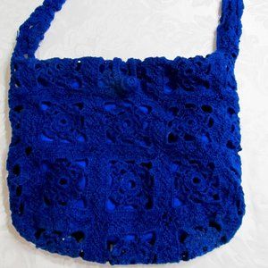 Blue Crochet Purse, Hand Made